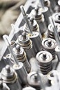 Close-up of automobile cylinder head Royalty Free Stock Photo