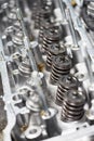Close-up of automobile cylinder head Royalty Free Stock Photo