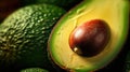 close up of avocado fruit with Ai Generated