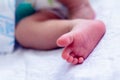 Close up baby feet. Royalty Free Stock Photo