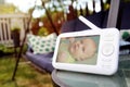 Close up baby monitor for security of the baby Royalty Free Stock Photo