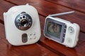 The close up baby monitor for security of the baby Royalty Free Stock Photo