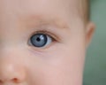 Close up of baby's face & eye