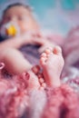 Close up baby sweet feet Royalty Free Stock Photo