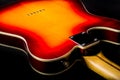 Close up of the back of an electric guitar Royalty Free Stock Photo