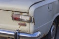 Close-up on the back of an old vintage car from the USSR Royalty Free Stock Photo