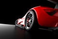 Close up on back of a red generic sport car Royalty Free Stock Photo