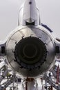 Close up back view of jet engine Royalty Free Stock Photo