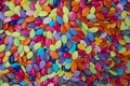 Close-up background of multi colored chocolate candy
