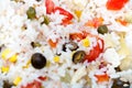 Close up background of savory rice