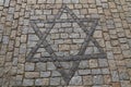 Star of David, Jewish symbol paved in stone
