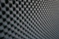 Close up, Background of studio sound acoustical foam. photo inside.