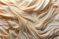 A close up background of a white fabric on waves.