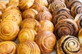 Close-up of baked sweet foods. Royalty Free Stock Photo