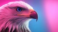 A close up of a bald eagle with blue eyes, AI Royalty Free Stock Photo