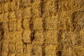 Close-up of bale of straw