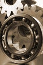 Close-up of ball-bearing Royalty Free Stock Photo