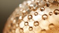 A close up of a ball with many small bubbles, AI