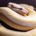 A Close-up of the Ball Python's Graceful Curves Royalty Free Stock Photo
