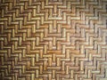 Close up bamboo basketry pattern background Royalty Free Stock Photo