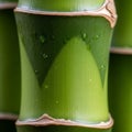 Close-up of a bamboo stem (Bambusoideae) featuring smooth, green internodes and distinct segments Royalty Free Stock Photo