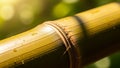 Close up of a bamboo stem showing a segment with a prominent Royalty Free Stock Photo