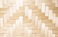 Bamboo wood interlace texture in seamless patterns brown background