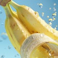 Close Up of a Banana in a Bottle of Water