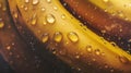 Close-up of an bananas with water drops