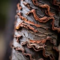 a close up of the bark of a pine tree
