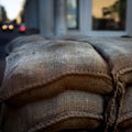 Close-up of the Barrier at Check Point Charlie in Berlin at Dusk Royalty Free Stock Photo