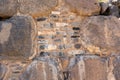 Close up of basalt and stone wall at Kohav Hayarden National Park