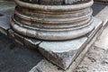 Close-up of base of a column Royalty Free Stock Photo