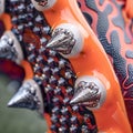 Close-Up of Baseball Cleats with Detailed Spikes