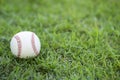 Close-up baseball on the infield