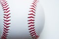 Close up baseball on white background