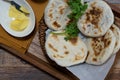 A basket of Baati roti for breakfast Royalty Free Stock Photo