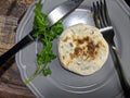 A close up of a basket of Baati roti for breakfast Royalty Free Stock Photo