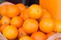 Mature oranges on sale at the market. Royalty Free Stock Photo