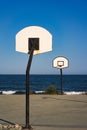 Basketball hoop on the beach