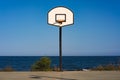 Basketball hoop on the beach