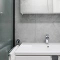 Close-up on bathroom washbasin and tap Royalty Free Stock Photo