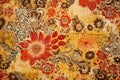 close-up of batik fabric with traditional dye pattern Royalty Free Stock Photo