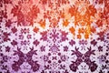 close-up of batik fabric with traditional dye pattern Royalty Free Stock Photo