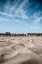 Beach sand with narrow depht of field Royalty Free Stock Photo