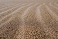 Close up beach sand texture photo. Relaxing background photo of little dunes created by the wind Royalty Free Stock Photo