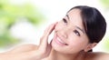 Close up of beautiful asian woman face Royalty Free Stock Photo