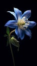 beautiful blue Columbine generative AI