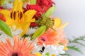 Close up of beautiful bouquet of mixed flowers