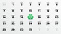 Close-up of a beautiful calendar page 2022 and the Saint PatrickÃ¢â¬â¢s Day date marked with a 3d green clover symbol